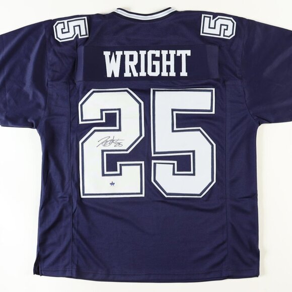 (GameDay) Signed Jersey. Nahshon Wright Signed Jersey (GameDay) Dallas Cowboys - Picture 1 of 3